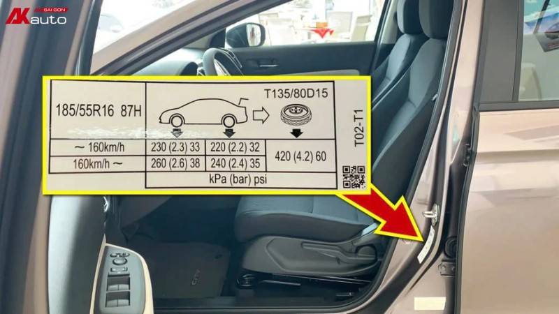 Điều chỉnh mức bơm lốp ô tô theo khuyến nghị nhà sản xuất