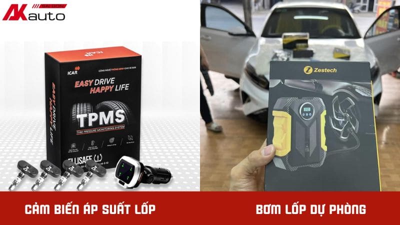 Trang bị áp suất lốp và bơm lốp dự phòng là cần thiết cho xe ô tô