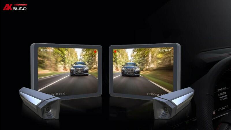 Camera gương điện tử Vietmap SC620 sở hữu góc quay rộng, loại bỏ điểm mù