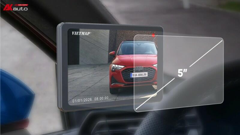 Camera gương điện tử Vietmap SC620 có màn hình cảm ứng 5 inch