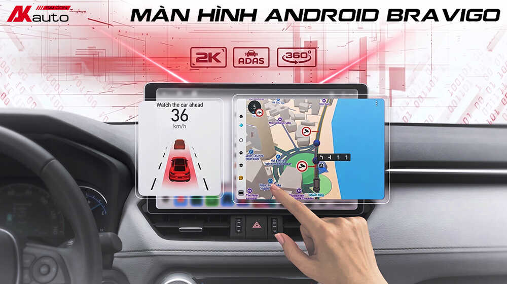 Màn hình android ô tô Bravigo