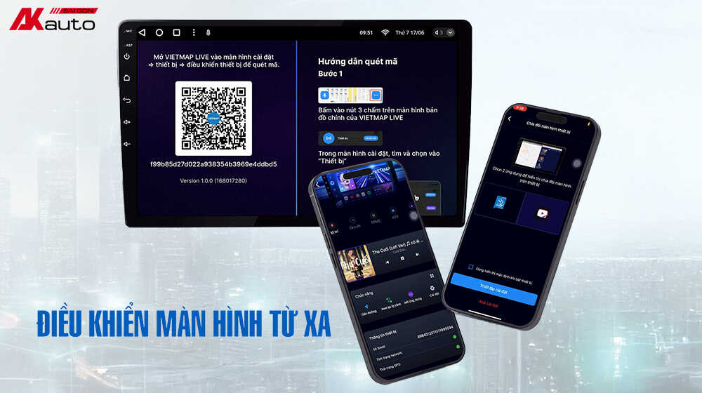 Màn hình android ô tô có khả năng kết nối và đồng bộ với điện thoại