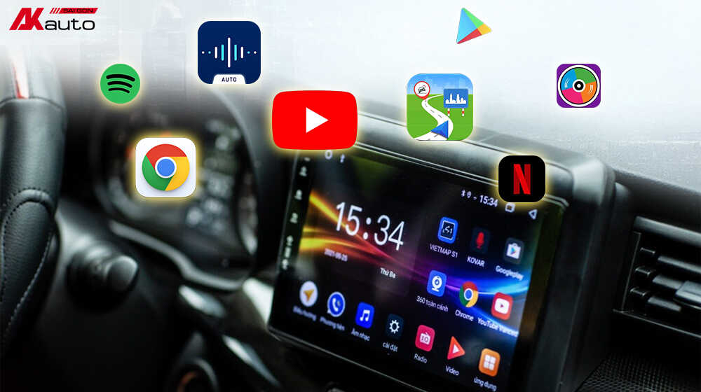 Màn hình android ô tô mang lại trải nghiệm giải trí đỉnh cao với kho ứng dụng không giới hạn