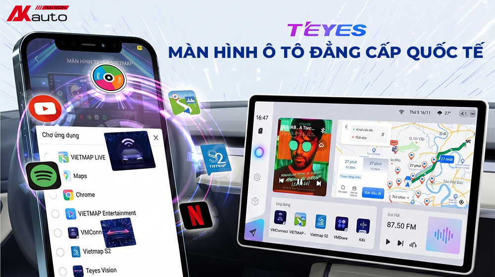 Màn hình android ô tô Teyes