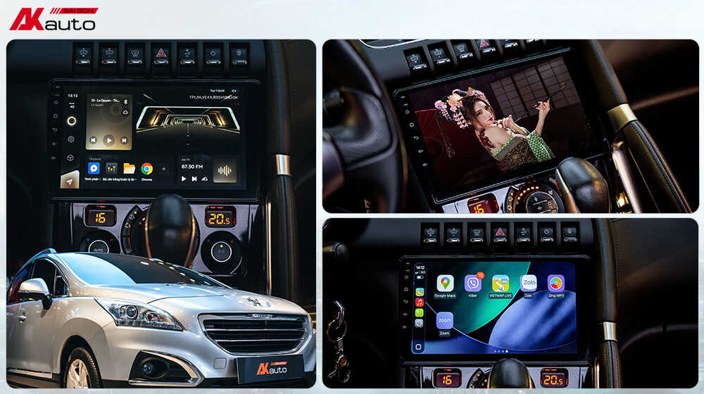 Màn hình android ô tô kích thước lớn, giao diện trực quan, dễ dàng tùy chỉnh