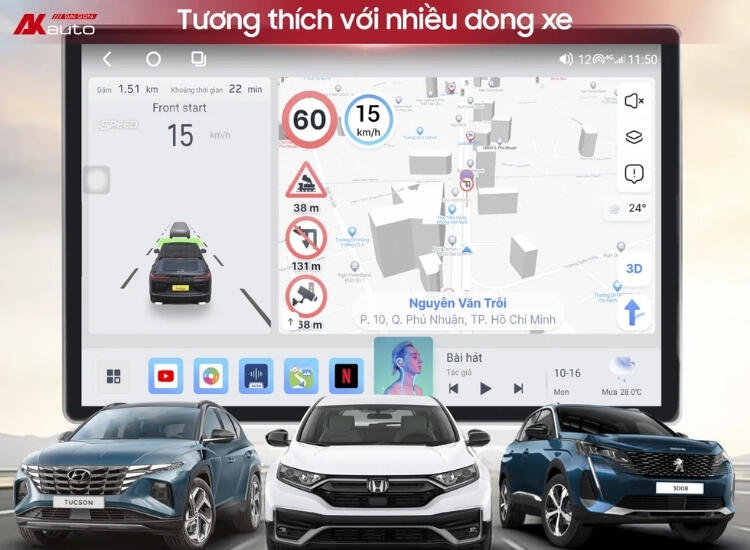 Màn hình Bravigo Blux Series tương thích với nhiều dòng xe khác nhau