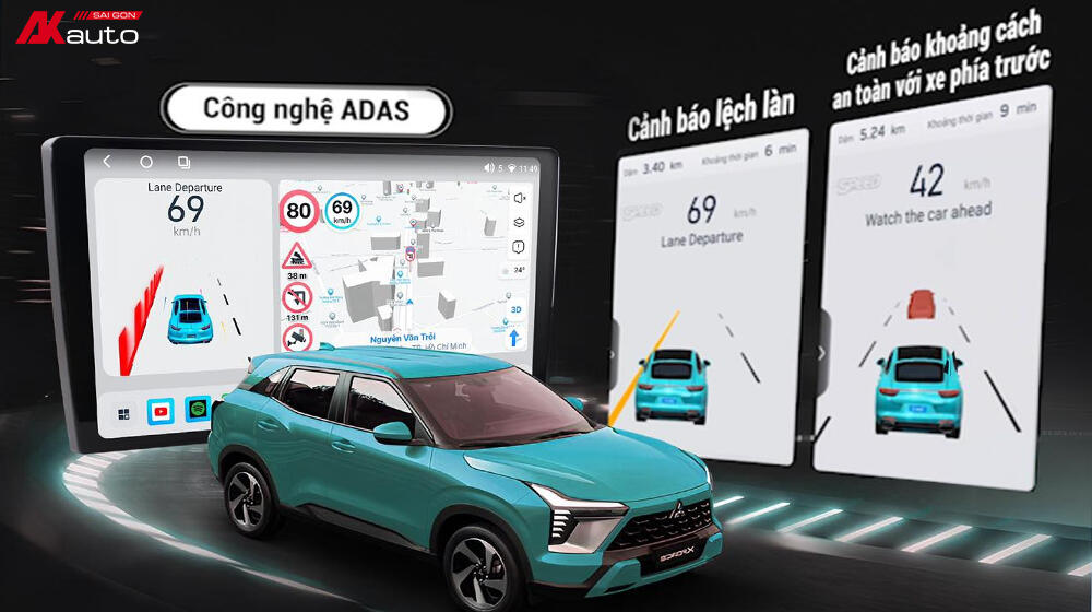 Màn hình Bravigo hỗ trợ lái xe an toàn với cảnh báo an toàn ADAS