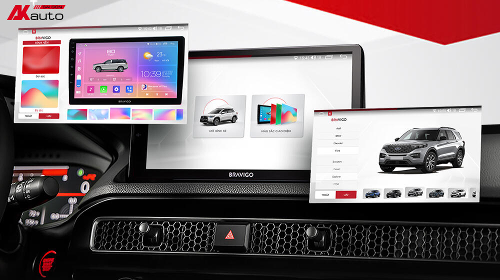 Màn hình Bravigo sở hữu giao diện UI Mine trực quan, dễ sử dụng