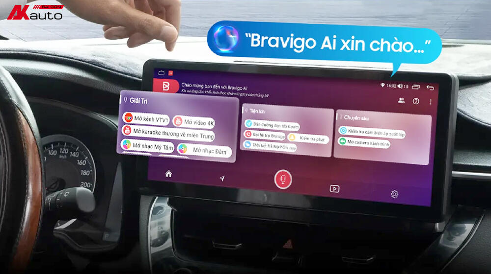 Màn hình Bravigo tích hợp trợ lý ảo Bravigo AI độc quyền, hỗ trợ điều khiển bằng giọng nói