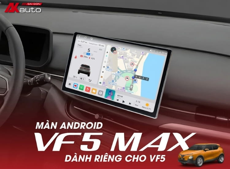 Màn hình Bravigo VF5 Max 12.5 inch, tích hợp Android và hệ điều hành zin