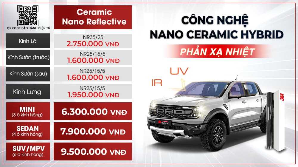 Bảng giá phim cách nhiệt 3M Ceramic NR