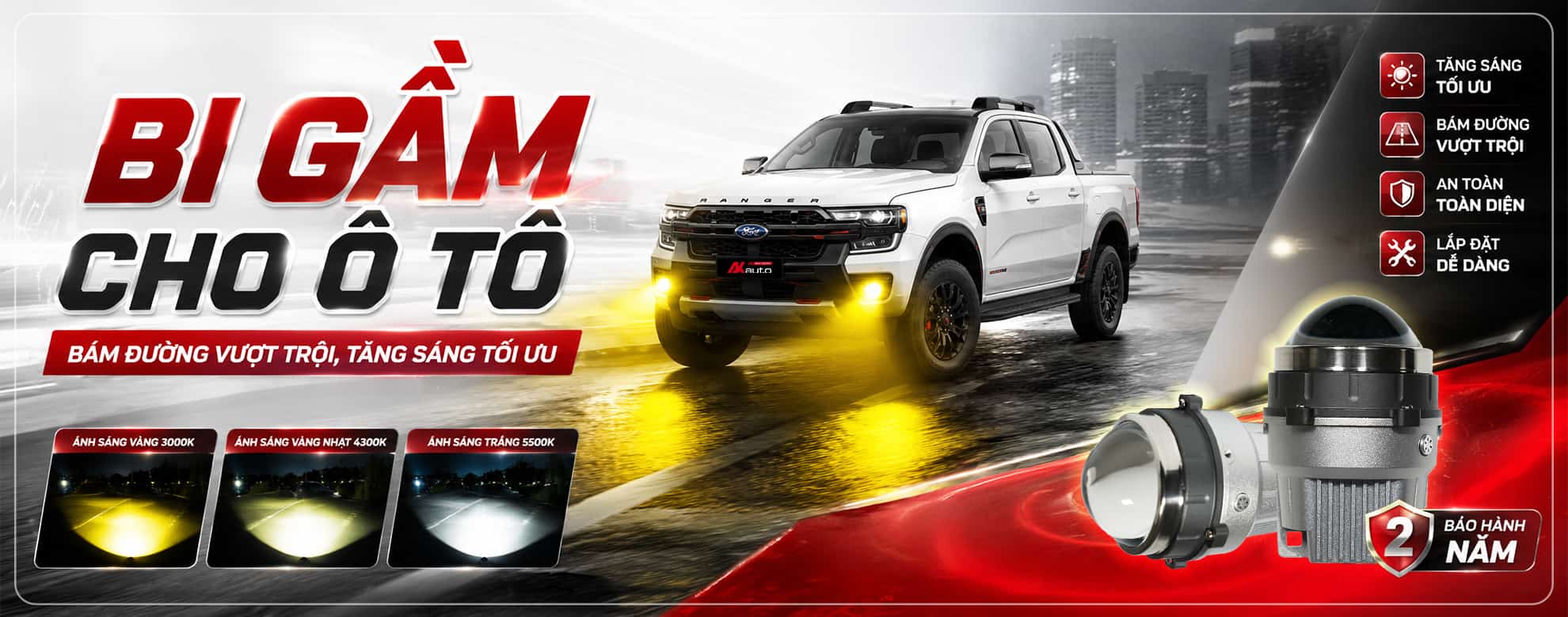 Độ đèn bị gầm ô tô AKauto - dt