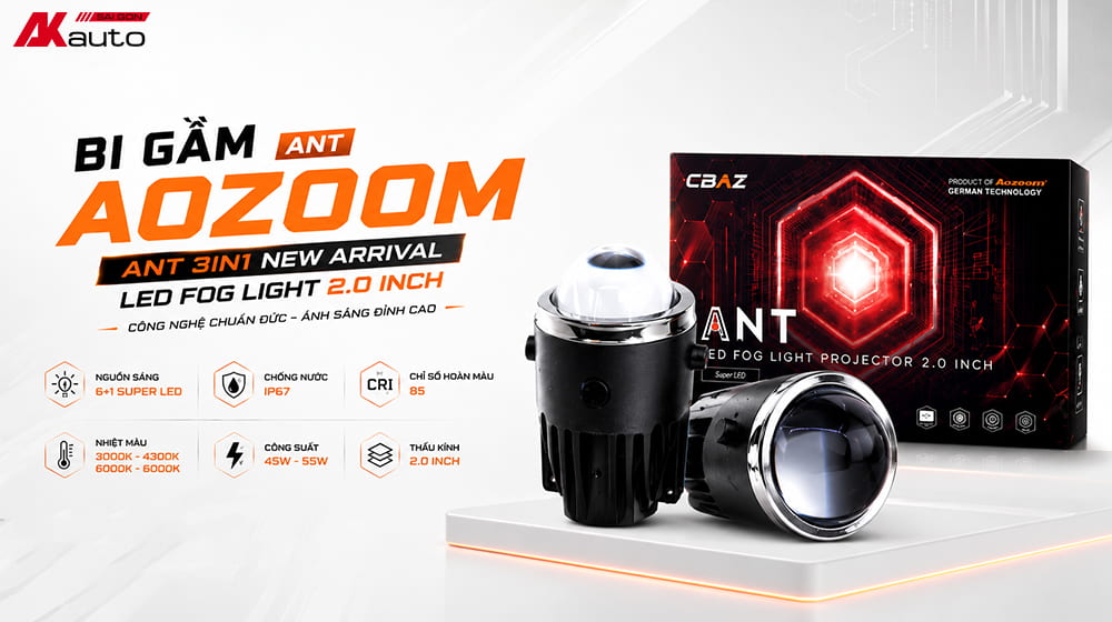 Đèn bi gầm Aozoom Ant 3in1 New Arrival LED Fog Light 2.0 Inch