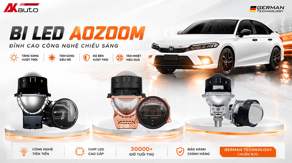 Ngoài bi gầm Aozoom, thương hiệu còn có bi LED cho ô tô 