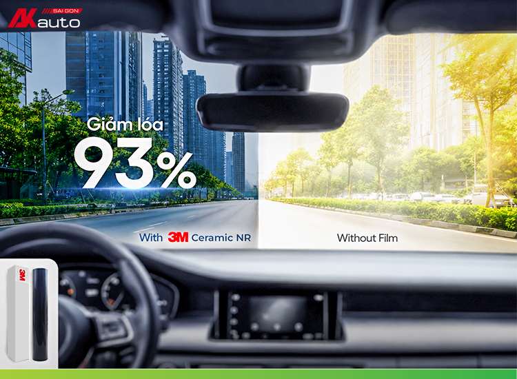 Phim cách nhiệt 3M Ceramic NR giảm lóa tốt, hỗ trợ lái xe an toàn
