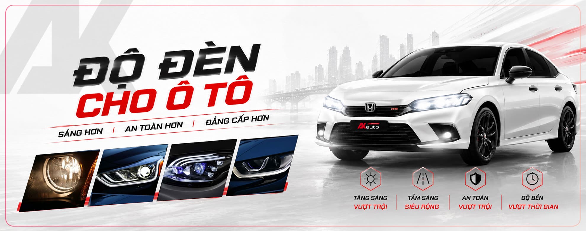 Banner Độ Đèn Ô Tô AKauto pc