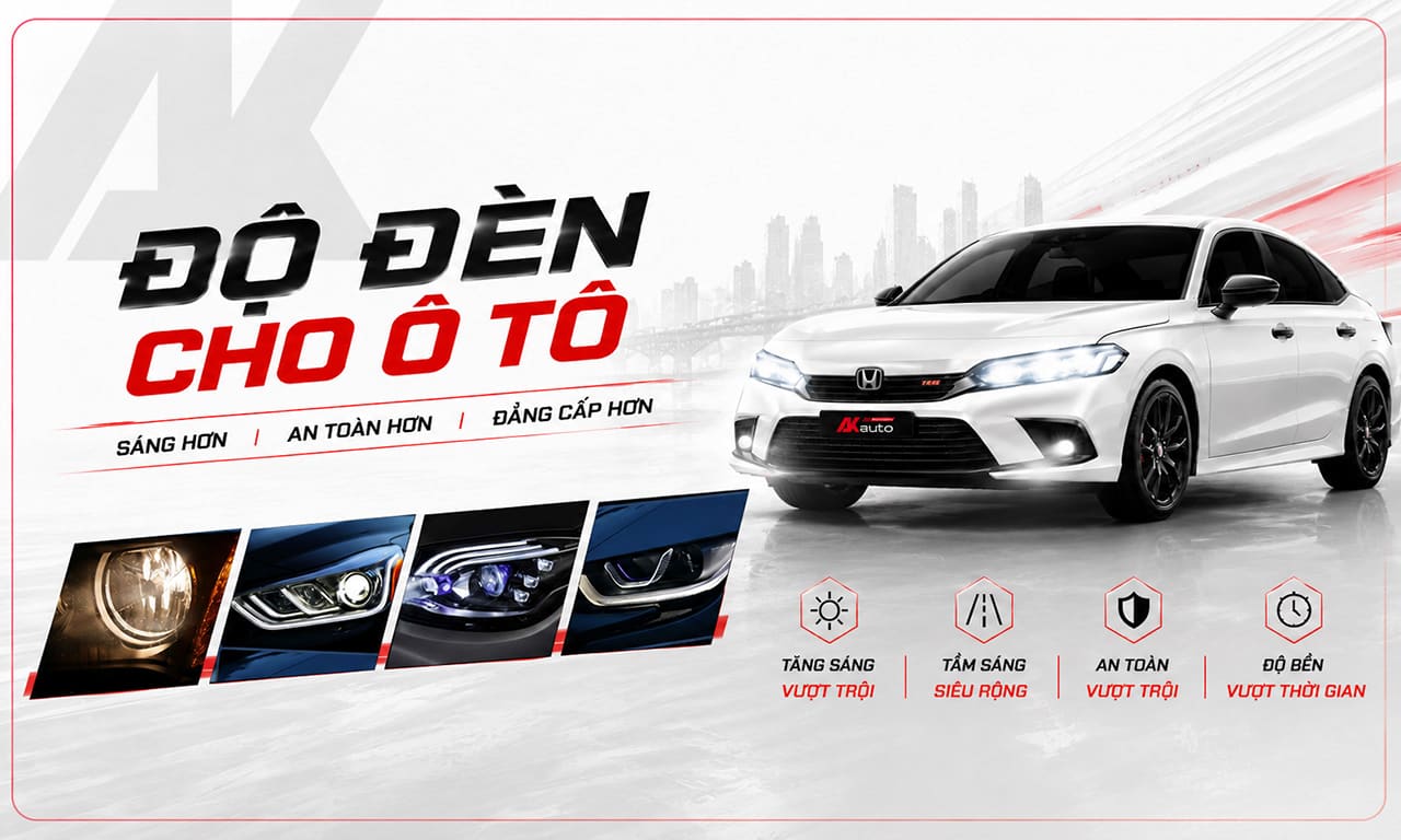Banner Độ Đèn Ô Tô AKauto mb