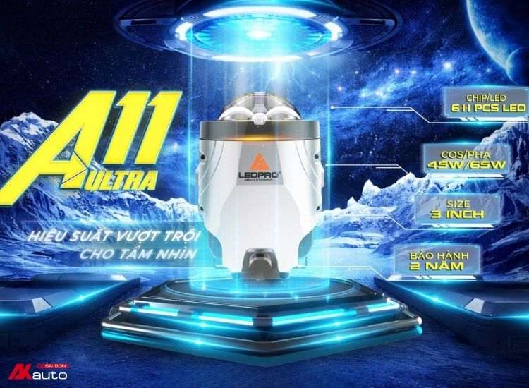 Bi gầm LEDPRO A11 Ultra có hiệu suất chiếu sáng vượt trội