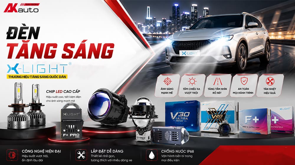Độ đèn ô tô thương hiệu X-Light