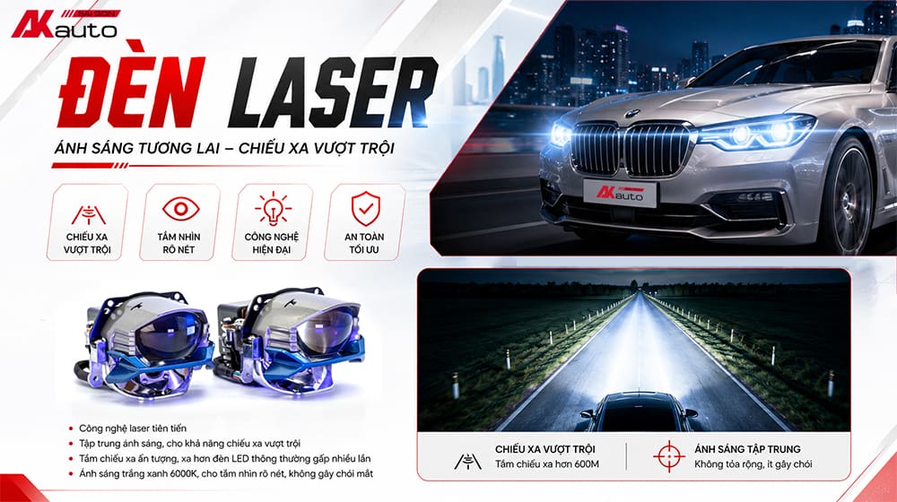 Độ đèn ô tô loại đèn Laser
