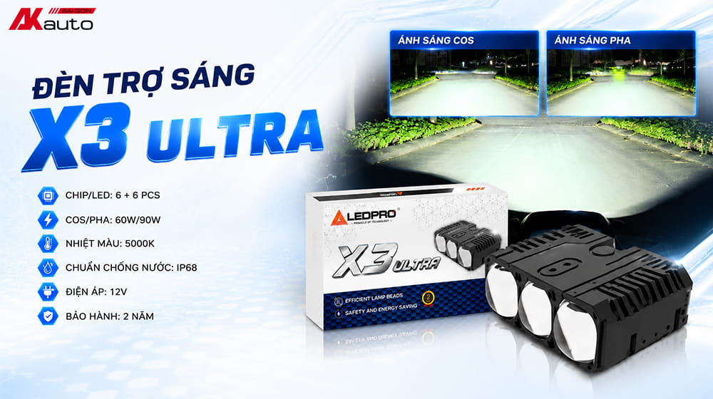 Ngoài bi gầm LEDPRO còn có đèn trợ sáng