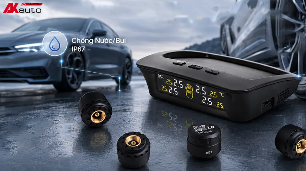 Cảm biến áp suất lốp Xiaomi 70mai đạt chuẩn chống nước IP67