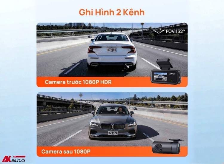 Camera hành trình 70mai A210 ghi hình 2 kênh Full HD