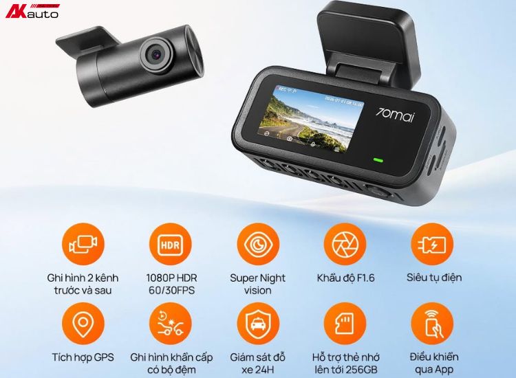 Camera hành trình 70mai A210 mang lại nhiều tiện ích cho người dùng