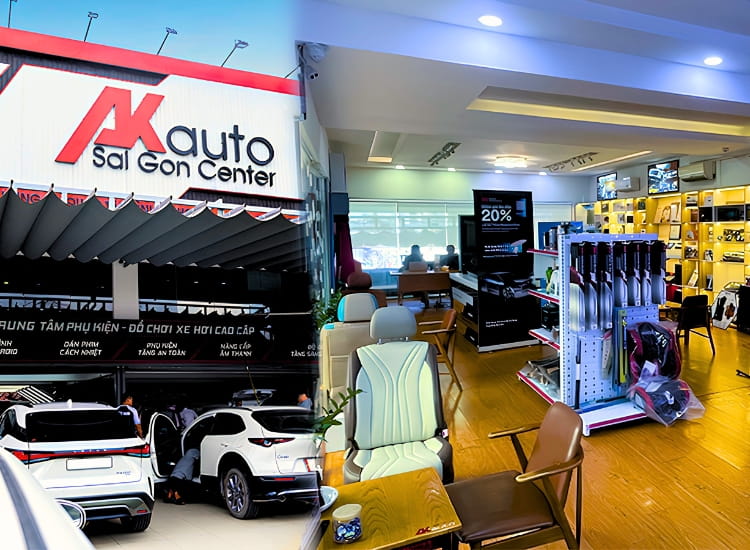 Showroom Akauto chuyên nghiệp, tiện nghi với không gian thi công và phòng chờ chuẩn quốc tế