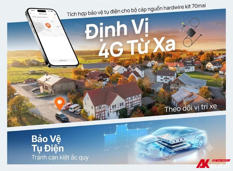 Camera hành trình 70mai A900 cho phép kết nối 4G, định vị xe từ xa