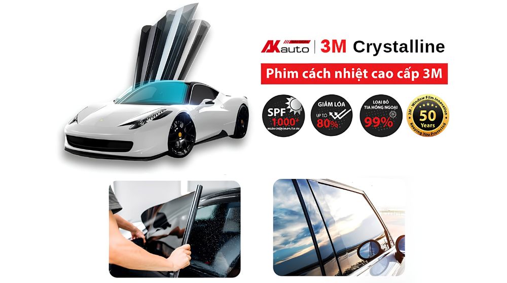 Phim cách nhiệt 3M Crystalline BLK 