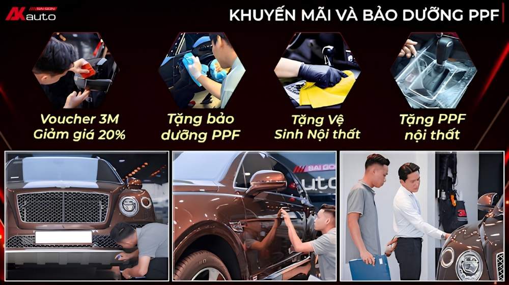 Chương trình khuyến mãi khi dán PPF ô tô tại AKauto