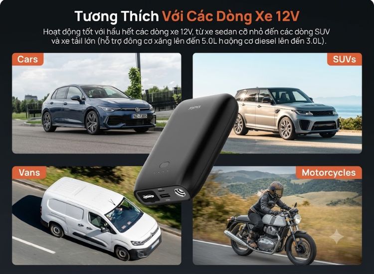 Kích bình 70mai PS07 phù hợp với nhiều dòng xe
