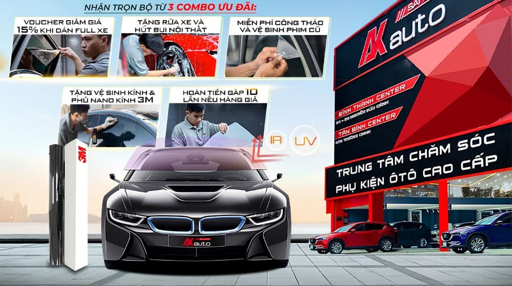 Ưu đãi khi dán phim cách nhiệt 3M tại AKauto