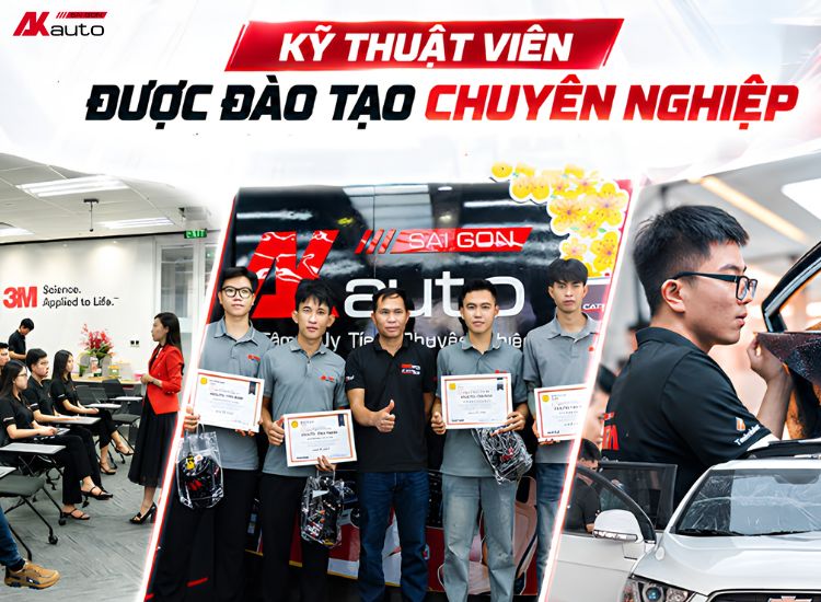 Đội ngũ kỹ thuật viên tại AKauto Tân Sơn được đào tạo bài bản, chuyên nghiệp